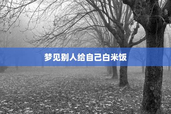 梦见别人给自己白米饭