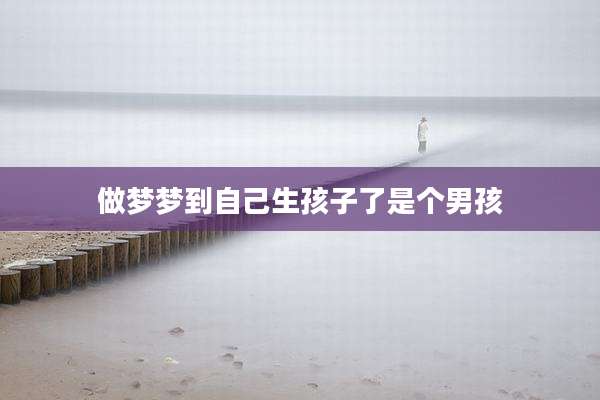 做梦梦到自己生孩子了是个男孩