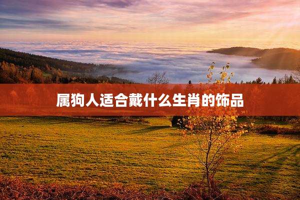 属狗人适合戴什么生肖的饰品