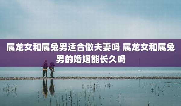 属龙女和属兔男适合做夫妻吗 属龙女和属兔男的婚姻能长久吗