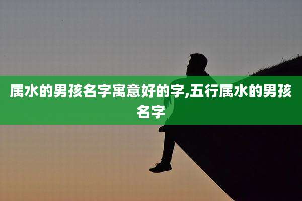 属水的男孩名字寓意好的字,五行属水的男孩名字