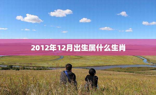 2012年12月出生属什么生肖