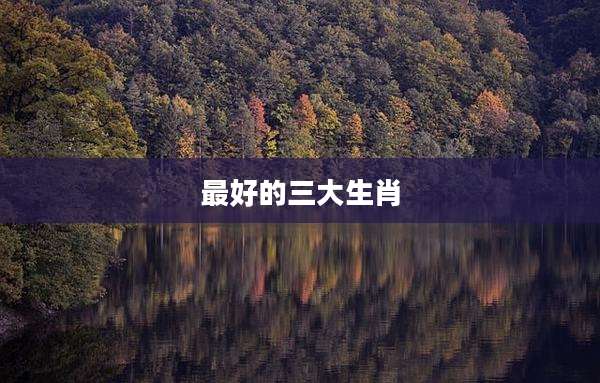 最好的三大生肖
