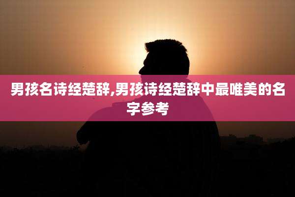 男孩名诗经楚辞,男孩诗经楚辞中最唯美的名字参考