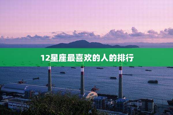 12星座最喜欢的人的排行