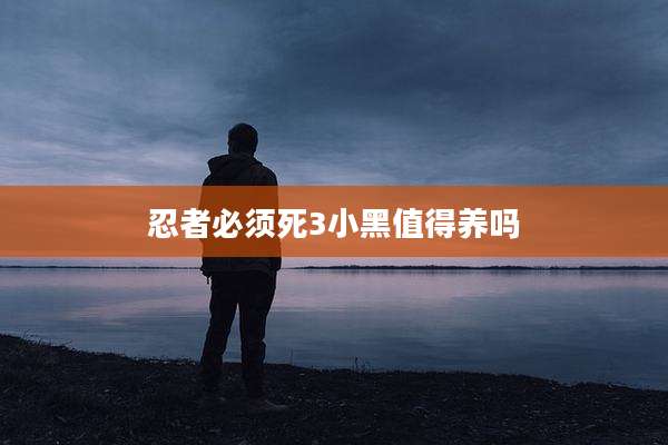 忍者必须死3小黑值得养吗