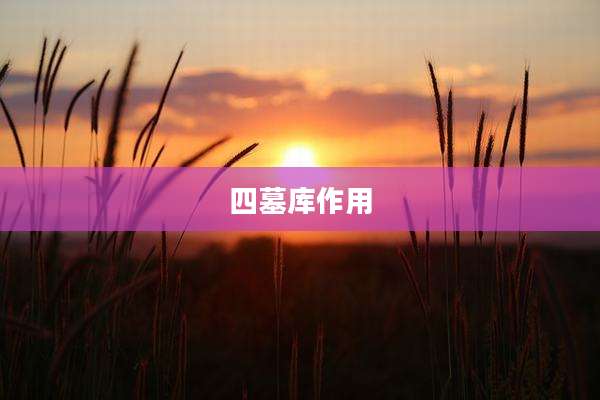 四墓库作用