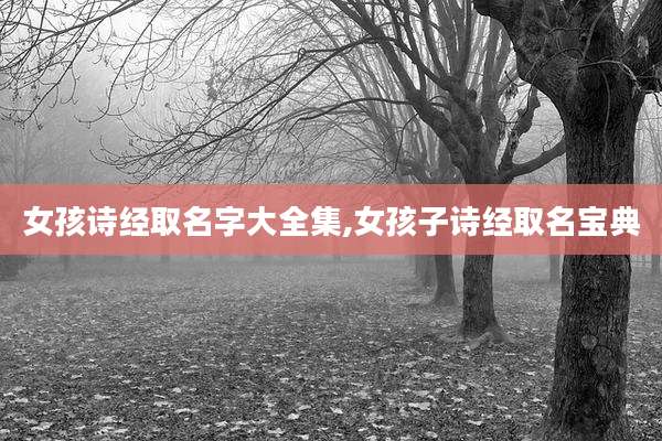 女孩诗经取名字大全集,女孩子诗经取名宝典