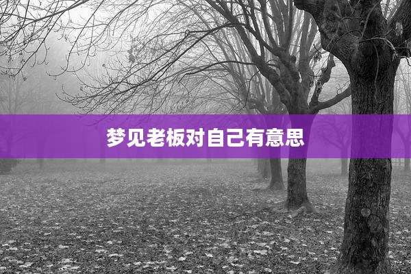 梦见老板对自己有意思