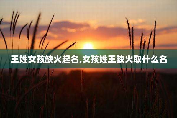 王姓女孩缺火起名,女孩姓王缺火取什么名