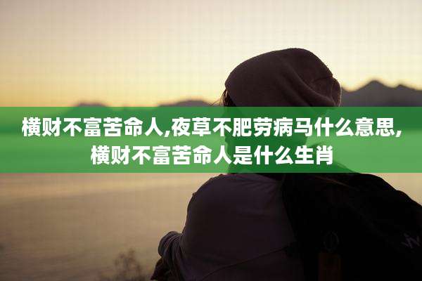 横财不富苦命人,夜草不肥劳病马什么意思,横财不富苦命人是什么生肖