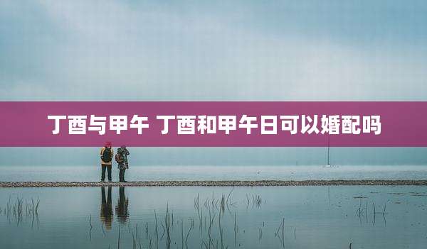 丁酉与甲午 丁酉和甲午日可以婚配吗