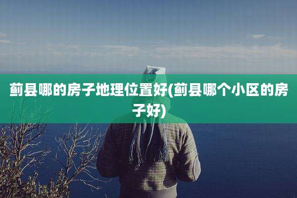蓟县哪的房子地理位置好(蓟县哪个小区的房子好)
