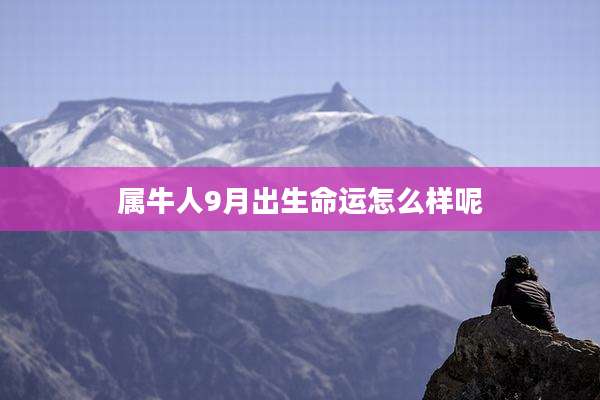 属牛人9月出生命运怎么样呢