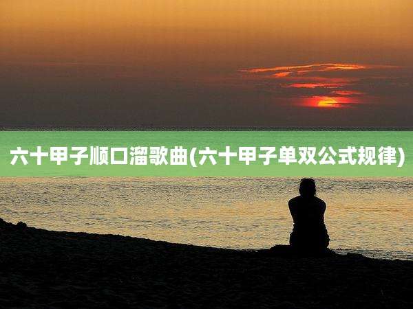 六十甲子顺口溜歌曲(六十甲子单双公式规律)