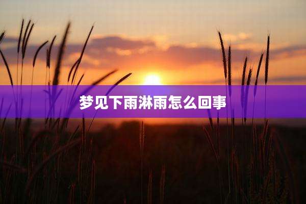 梦见下雨淋雨怎么回事