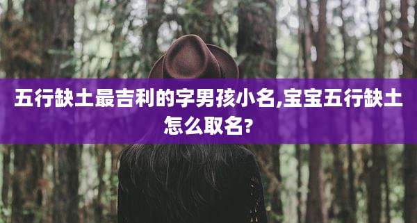 五行缺土最吉利的字男孩小名,宝宝五行缺土怎么取名?