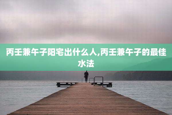 丙壬兼午子阳宅出什么人,丙壬兼午子的最佳水法
