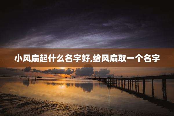 小风扇起什么名字好,给风扇取一个名字