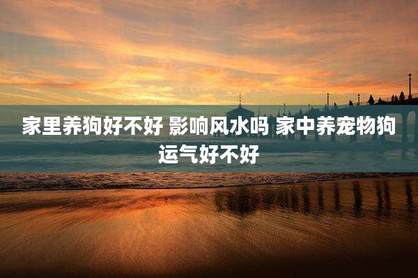 家里养狗好不好 影响风水吗 家中养宠物狗运气好不好