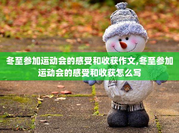 冬至参加运动会的感受和收获作文,冬至参加运动会的感受和收获怎么写
