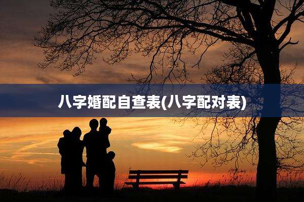 八字婚配自查表(八字配对表)