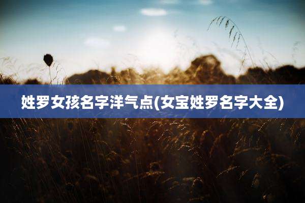 姓罗女孩名字洋气点(女宝姓罗名字大全)