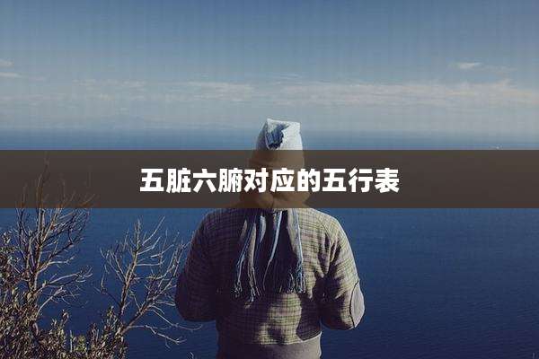 五脏六腑对应的五行表
