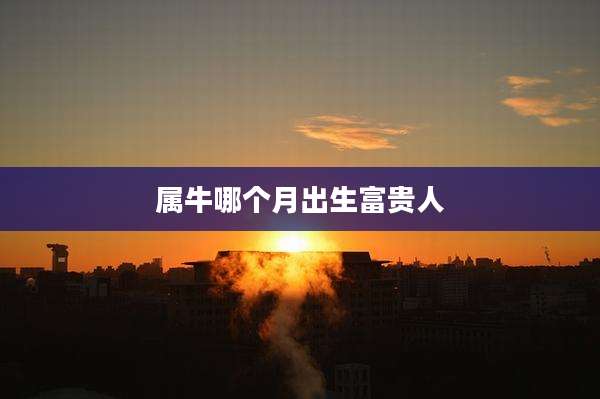 属牛哪个月出生富贵人