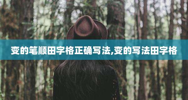 变的笔顺田字格正确写法,变的写法田字格
