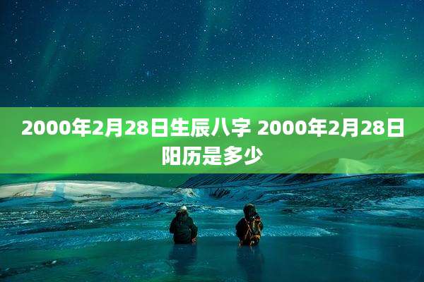 2000年2月28日生辰八字 2000年2月28日阳历是多少