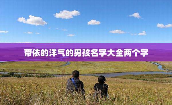 带依的洋气的男孩名字大全两个字