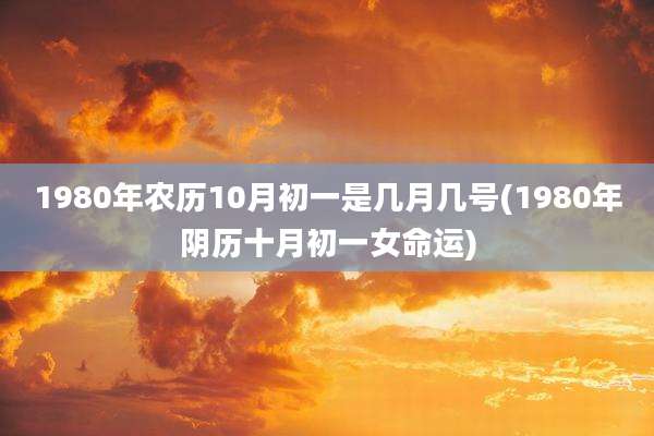 1980年农历10月初一是几月几号(1980年阴历十月初一女命运)