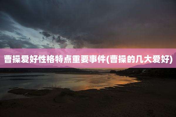 曹操爱好性格特点重要事件(曹操的几大爱好)