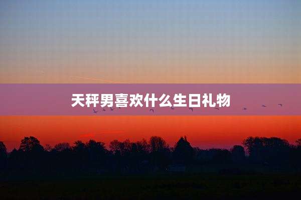 天秤男喜欢什么生日礼物