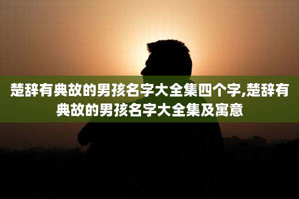 楚辞有典故的男孩名字大全集四个字,楚辞有典故的男孩名字大全集及寓意