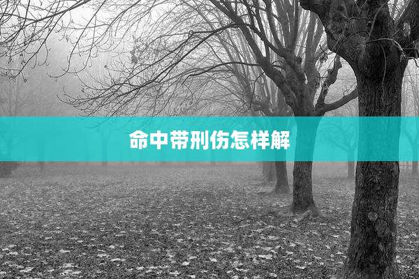 命中带刑伤怎样解