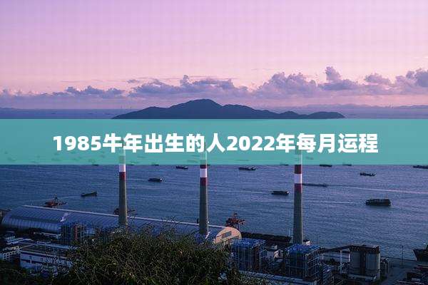 1985牛年出生的人2022年每月运程
