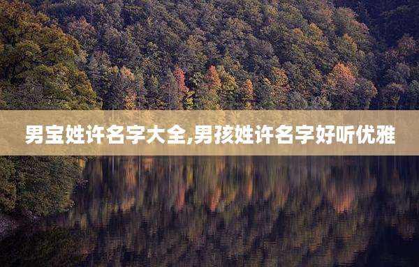 男宝姓许名字大全,男孩姓许名字好听优雅