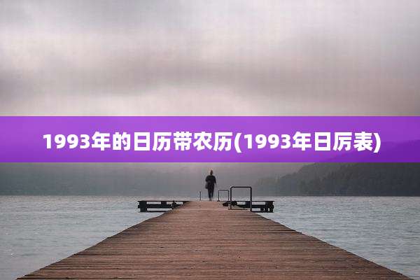 1993年的日历带农历(1993年日厉表)