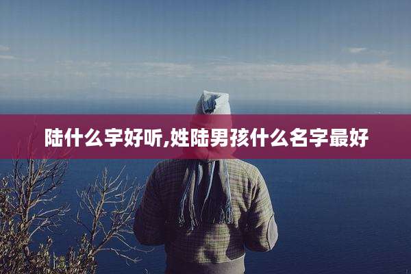 陆什么宇好听,姓陆男孩什么名字最好