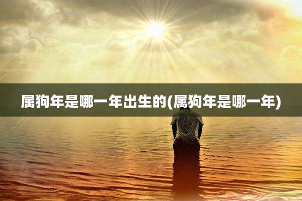 属狗年是哪一年出生的(属狗年是哪一年)