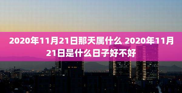 2020年11月21日那天属什么 2020年11月21日是什么日子好不好