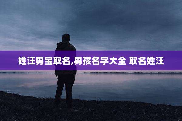 姓汪男宝取名,男孩名字大全 取名姓汪