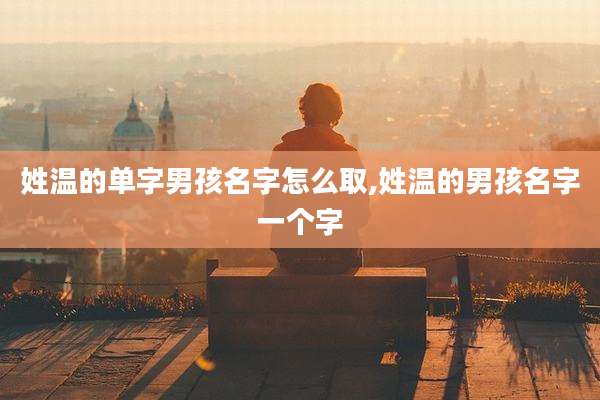 姓温的单字男孩名字怎么取,姓温的男孩名字一个字