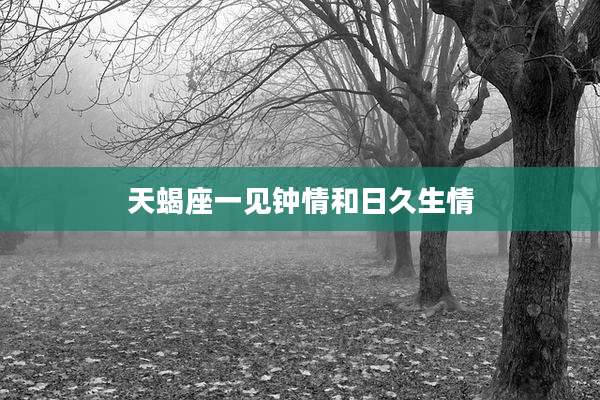 天蝎座一见钟情和日久生情