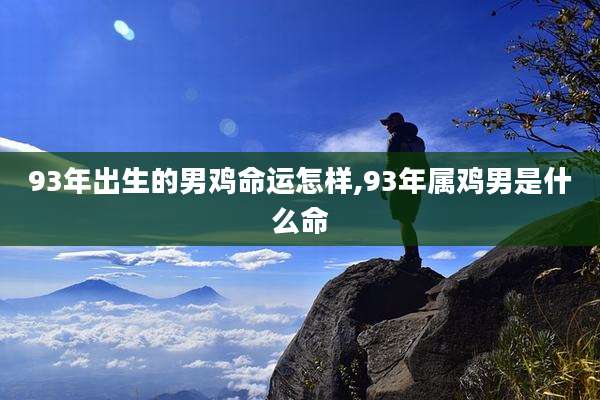 93年出生的男鸡命运怎样,93年属鸡男是什么命