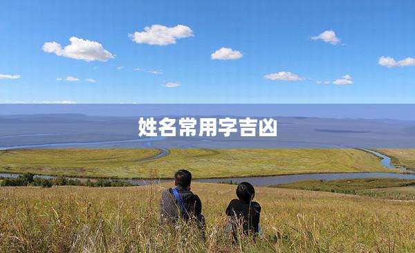 姓名常用字吉凶