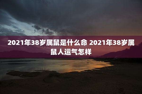 2021年38岁属鼠是什么命 2021年38岁属鼠人运气怎样