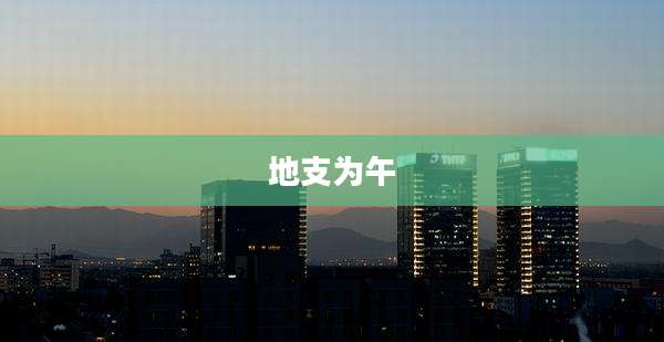 地支为午